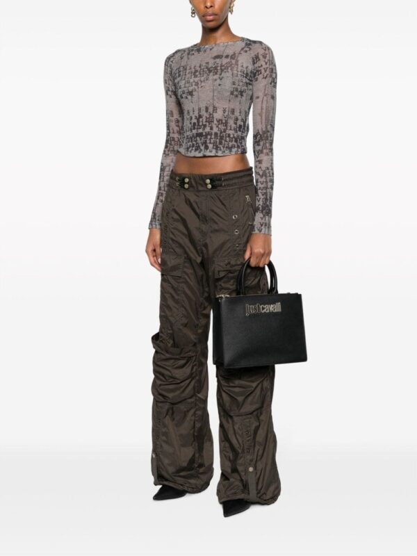 Just Cavalli logo-lettering faux-leather tote bag - Image 2