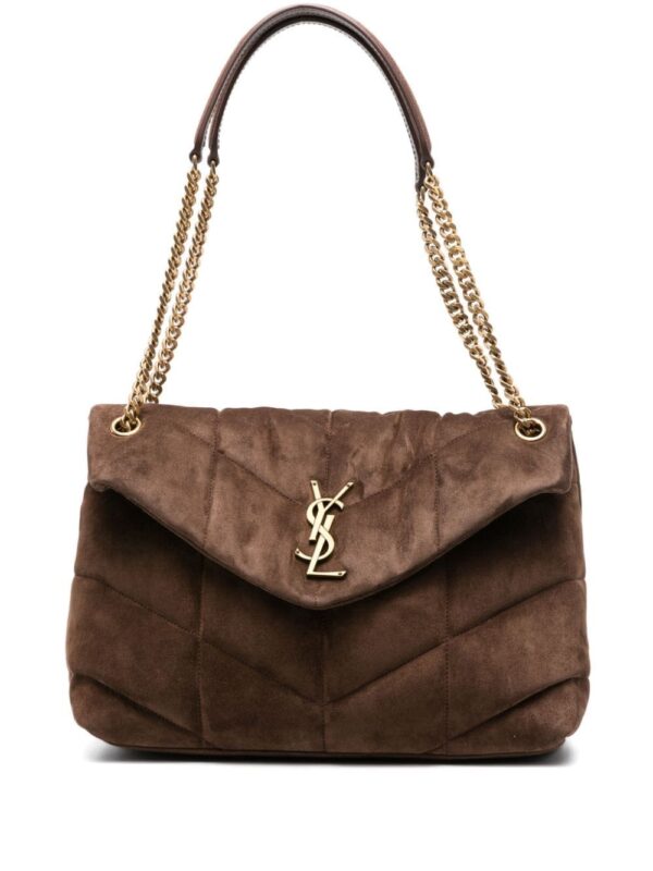Saint Laurent Puffer logo-plaque shoulder bag