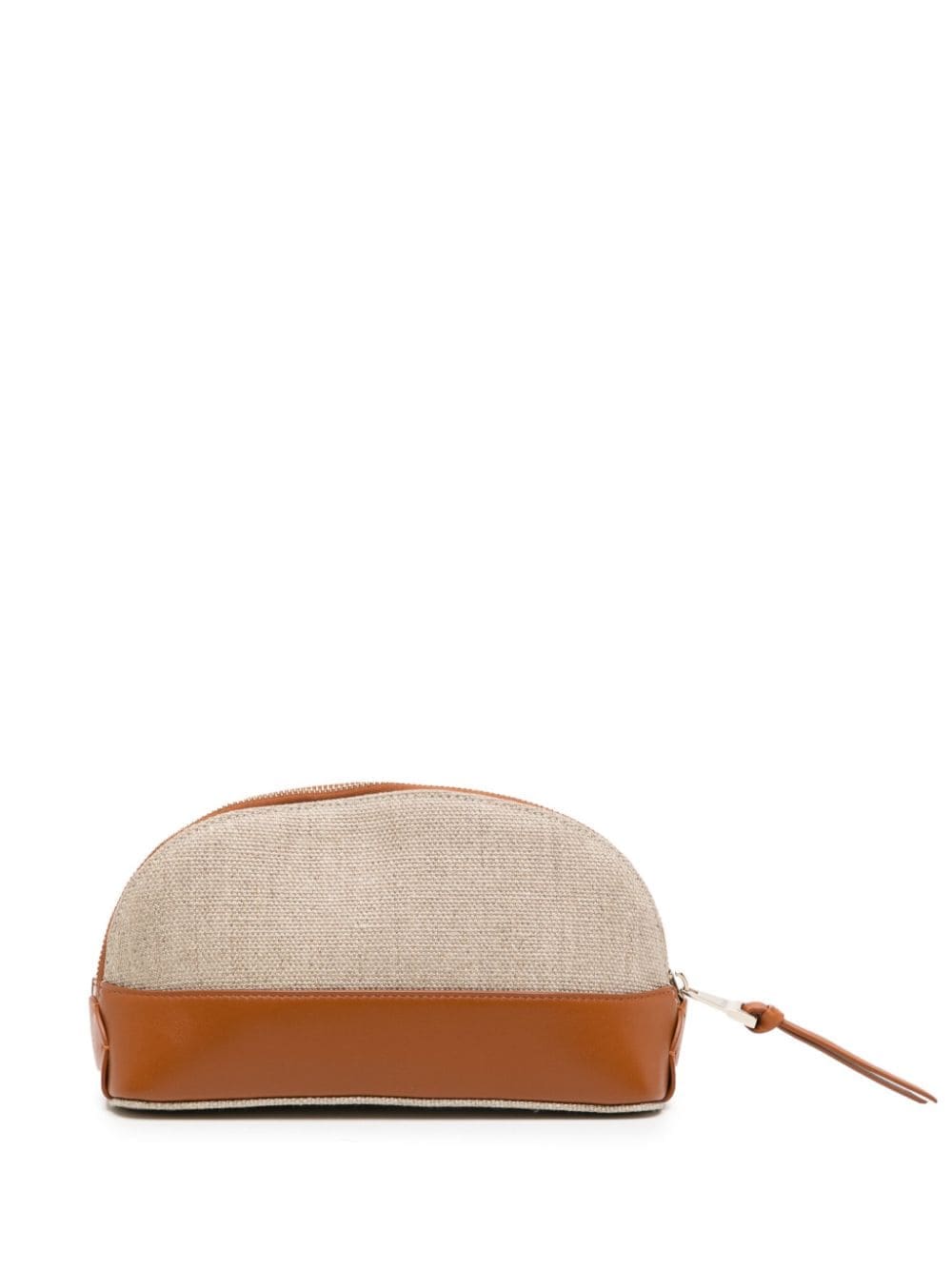 Chloé leather-trim linen pouch - Image 2