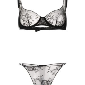 Oséree  floral-lace lingerie (set of two)