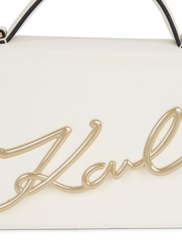 Karl Lagerfeld medium Signature leather crossbody bag - Image 4