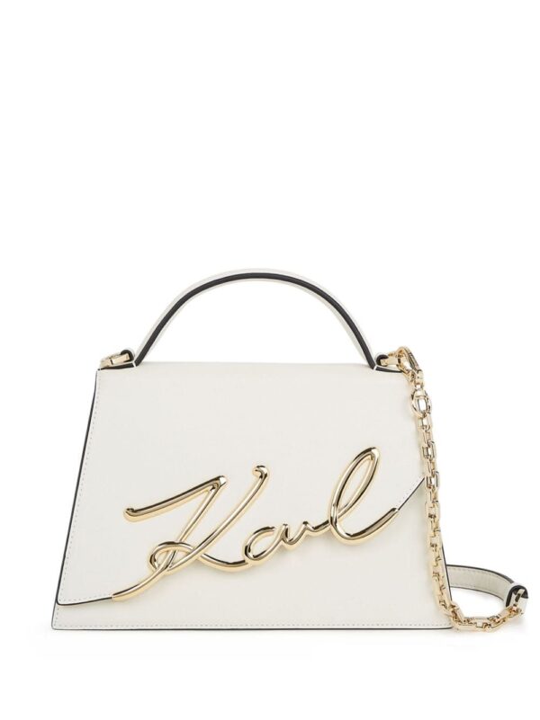 Karl Lagerfeld medium Signature leather crossbody bag