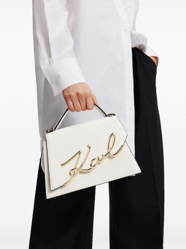 Karl Lagerfeld medium Signature leather crossbody bag - Image 2