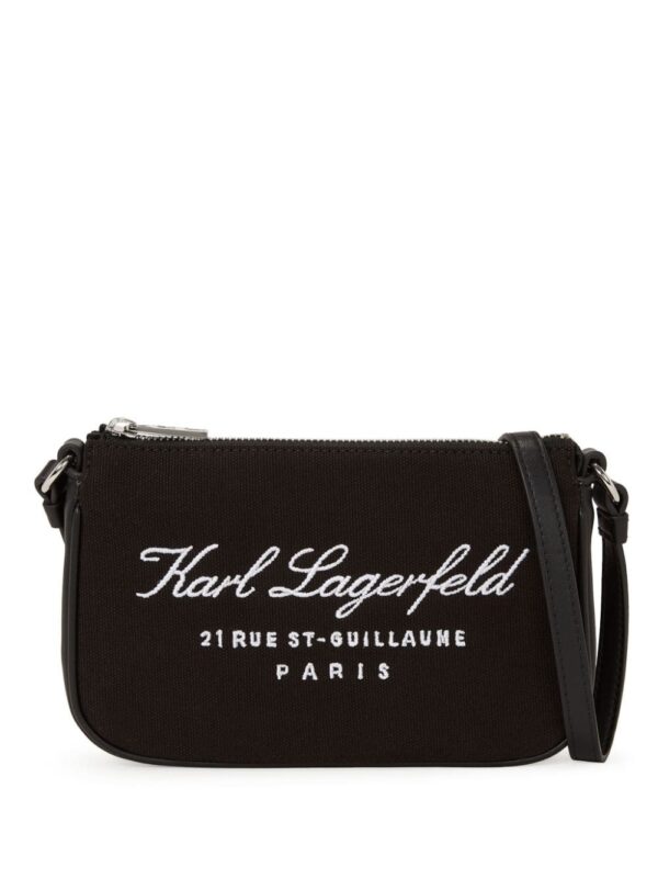 Karl Lagerfeld Hotel Karl canvas clutch bag