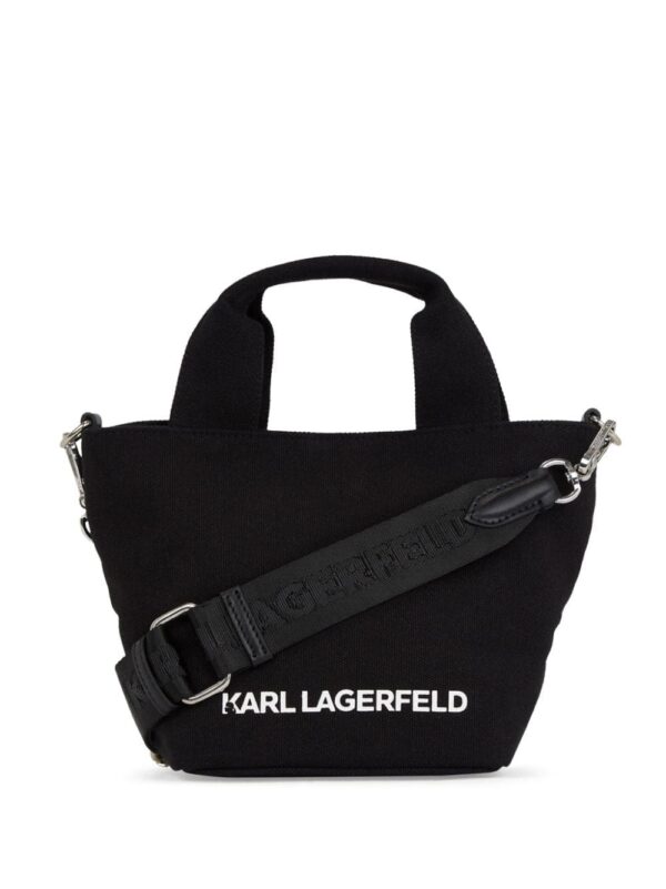 Karl Lagerfeld small Signature rhinestone-embellished tote bag - Image 2