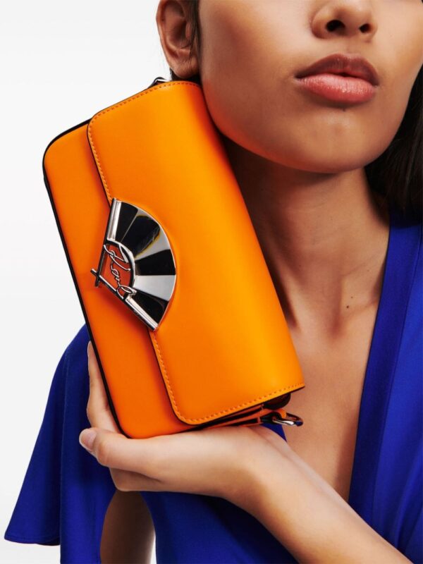 Karl Lagerfeld small Signature Fan leather crossbody bag - Image 5