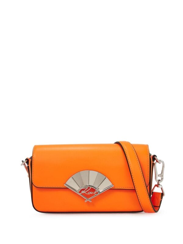 Karl Lagerfeld small Signature Fan leather crossbody bag