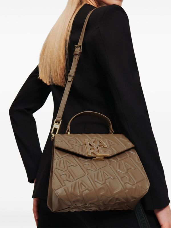 Karl Lagerfeld logo-embossed leather tote bag - Image 2