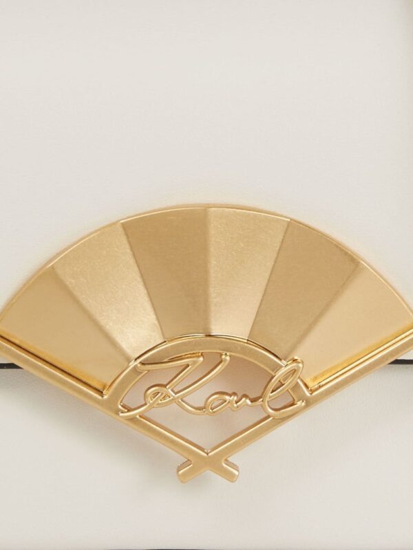 Karl Lagerfeld small Signature Fan leather crossbody bag - Image 4