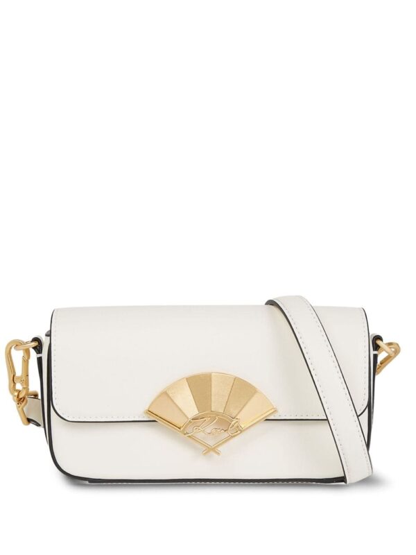 Karl Lagerfeld small Signature Fan leather crossbody bag