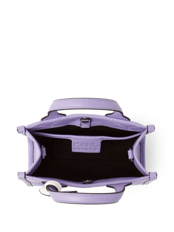 Karl Lagerfeld small K/Skuare logo-embossed tote bag - Image 4