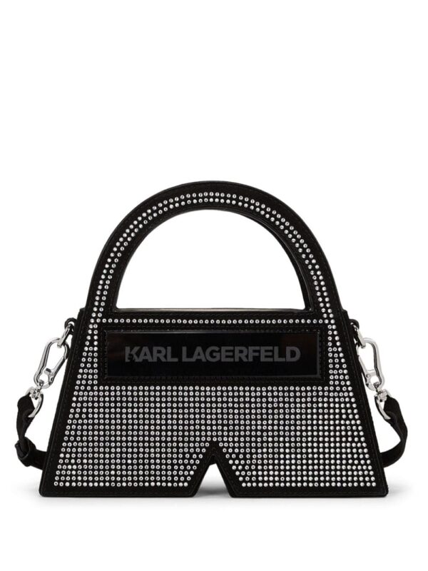 Karl Lagerfeld small Ikon K Crystal top-handle bag