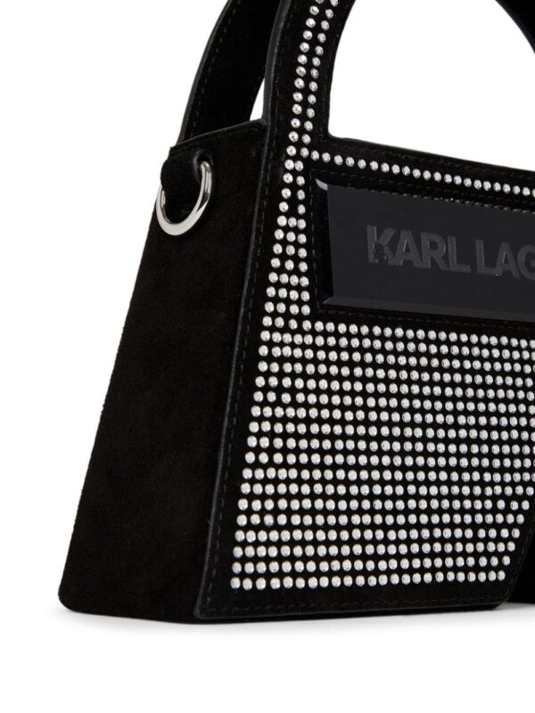 Karl Lagerfeld small Ikon K Crystal top-handle bag - Image 3