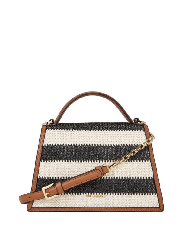 Karl Lagerfeld small Signature raffia top-handle bag - Image 2