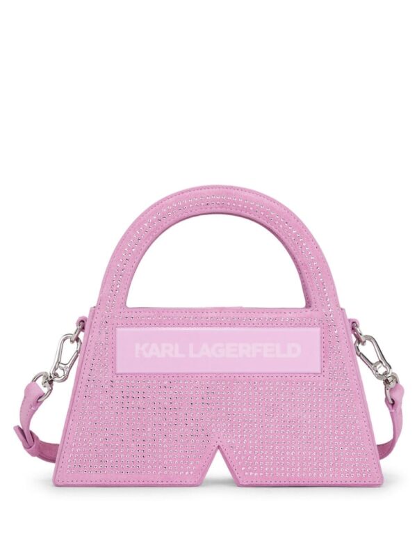 Karl Lagerfeld small Ikon K Crystal top-handle bag