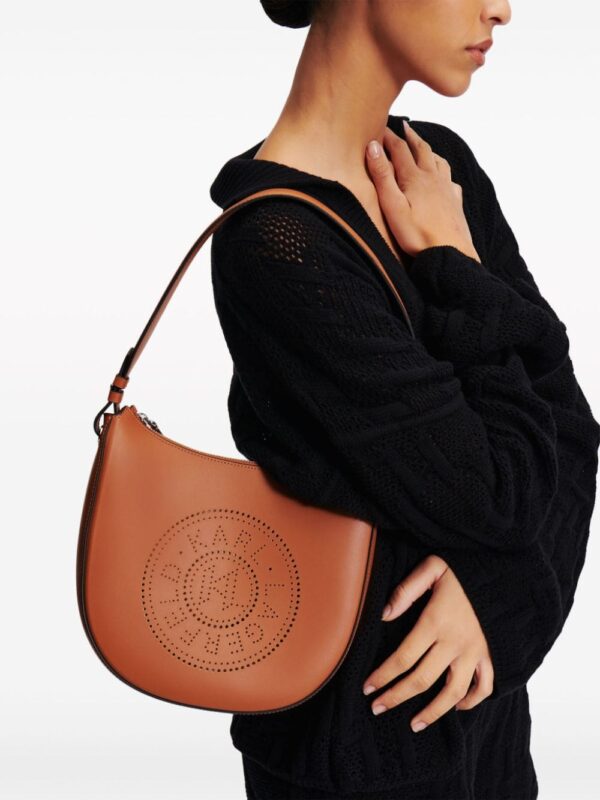 Karl Lagerfeld K/Circle perforated-logo shoulder bag - Image 2