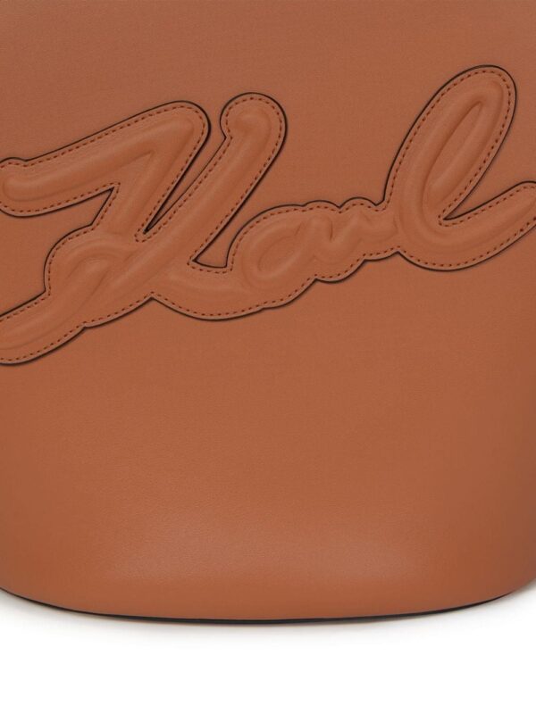 Karl Lagerfeld medium Signature Tulip leather tote bag - Image 3