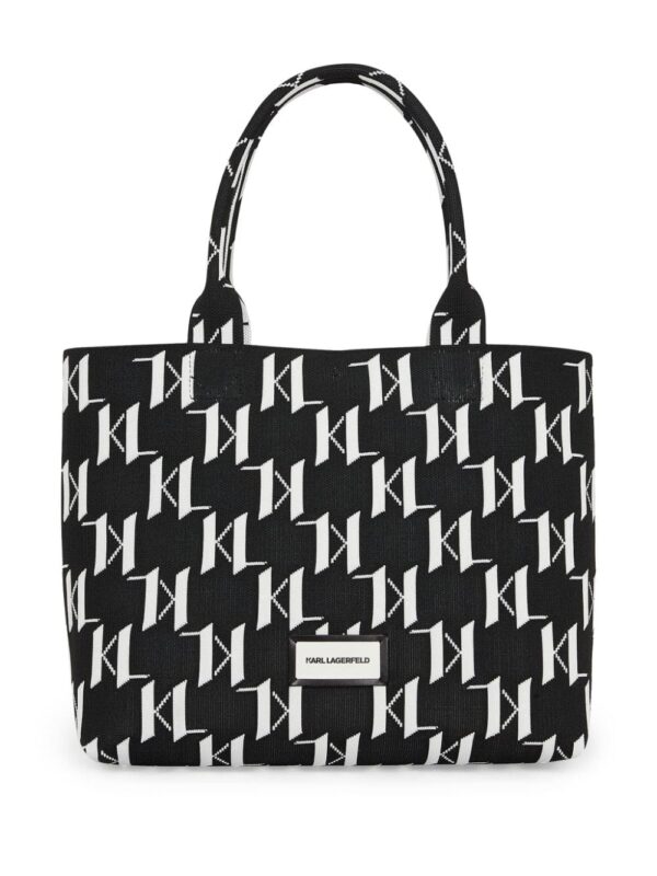 Karl Lagerfeld large K/Monogram knitted tote bag