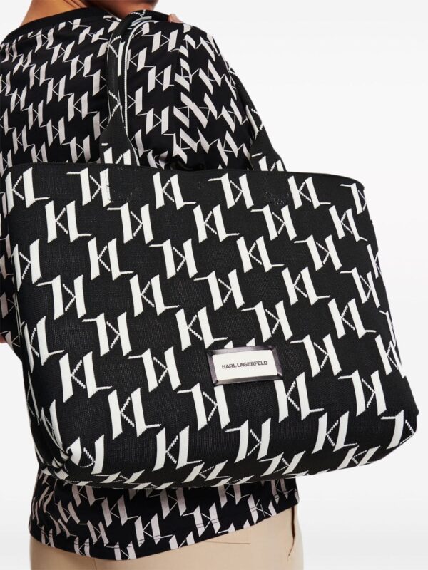 Karl Lagerfeld large K/Monogram knitted tote bag - Image 2