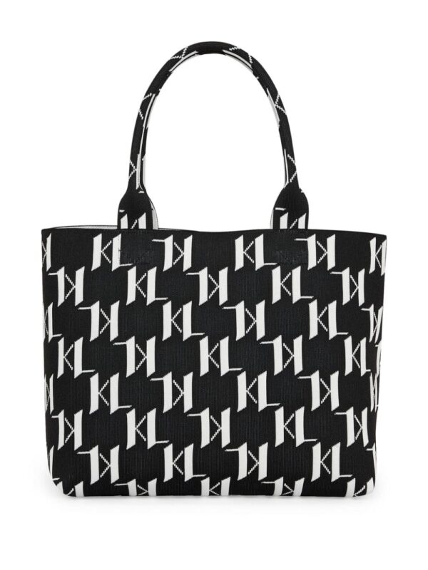 Karl Lagerfeld large K/Monogram knitted tote bag - Image 3