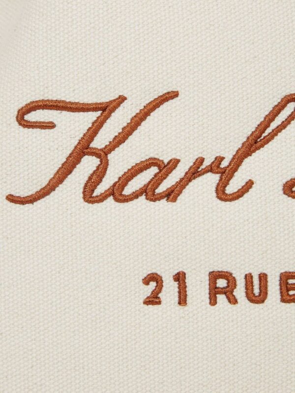Karl Lagerfeld medium Hotel Karl canvas tote bag - Image 3