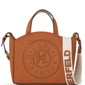 Karl Lagerfeld K/Circle perforated-logo tote bag