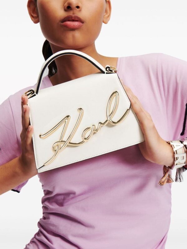 Karl Lagerfeld small Signature leather crossbody bag - Image 5