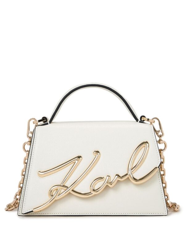 Karl Lagerfeld small Signature leather crossbody bag