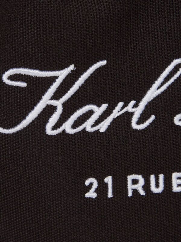 Karl Lagerfeld medium Hotel Karl canvas tote bag - Image 4