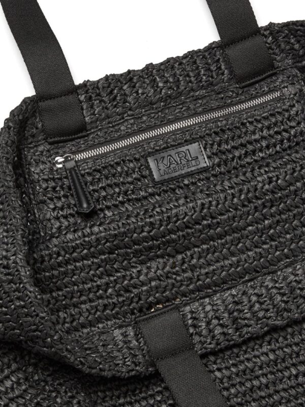 Karl Lagerfeld Signature raffia beach bag - Image 4