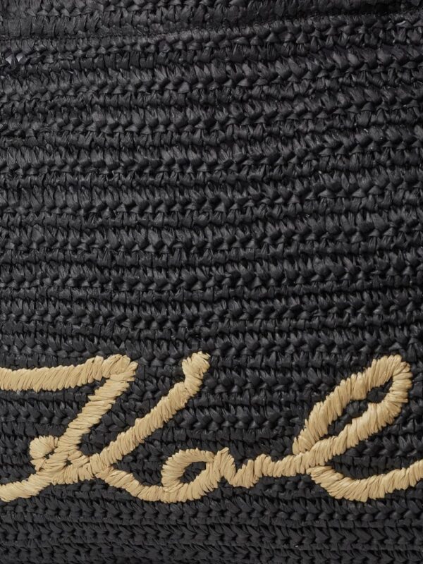 Karl Lagerfeld Signature raffia beach bag - Image 3