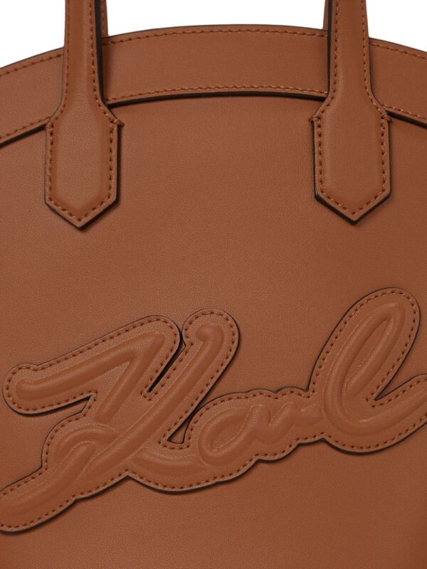 Karl Lagerfeld small Signature Tulip leather tote bag - Image 3