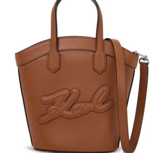 Karl Lagerfeld small Signature Tulip leather tote bag