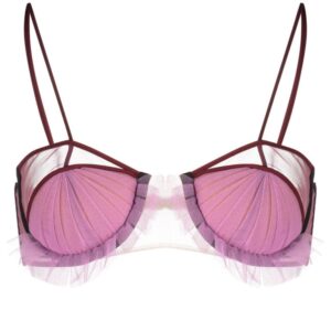 Nensi Dojaka  panelled semi-sheer bra