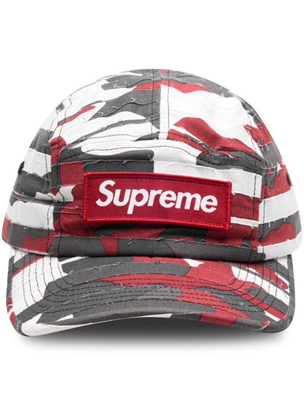 Supreme layered camouflage-pattern camp cap