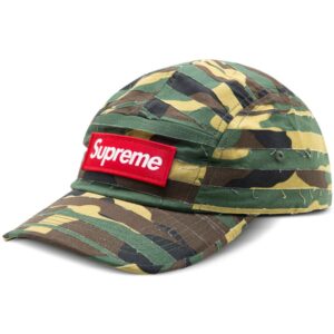 Supreme layered camouflage-pattern camp cap