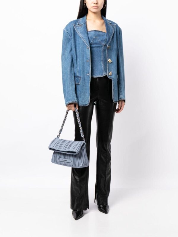 Karl Lagerfeld medium K/kushion logo-lettering pleated tote bag - Image 2