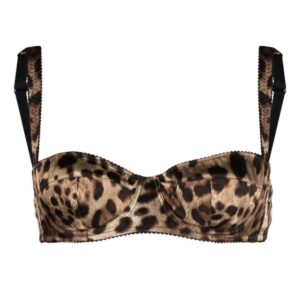 Dolce & Gabbana leopard-print balconette bra