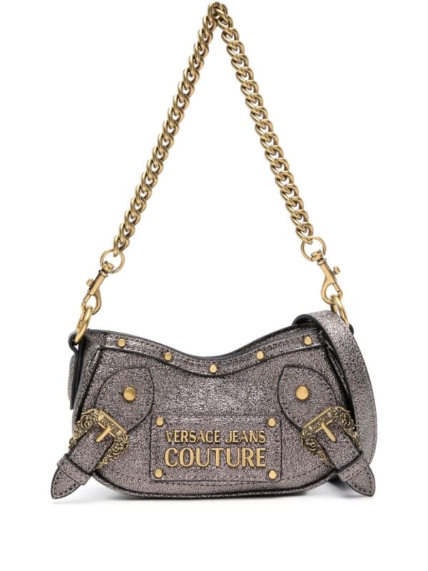 Versace Jeans Couture metallic faux-leather crossbody bag