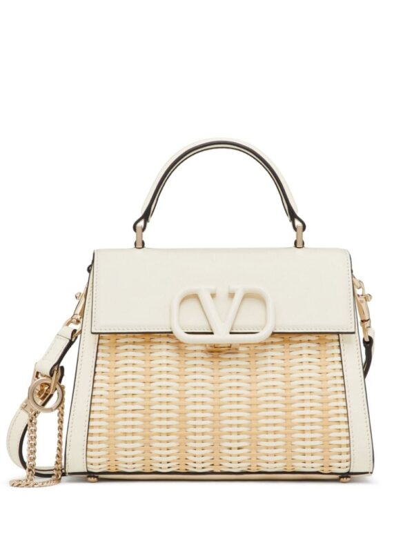 Valentino Garavani small VSling wicker top-handle bag