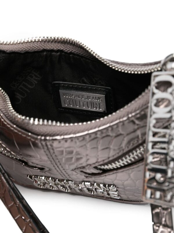 Versace Jeans Couture logo-plaque embossed-crocodile crossbody bag - Image 5