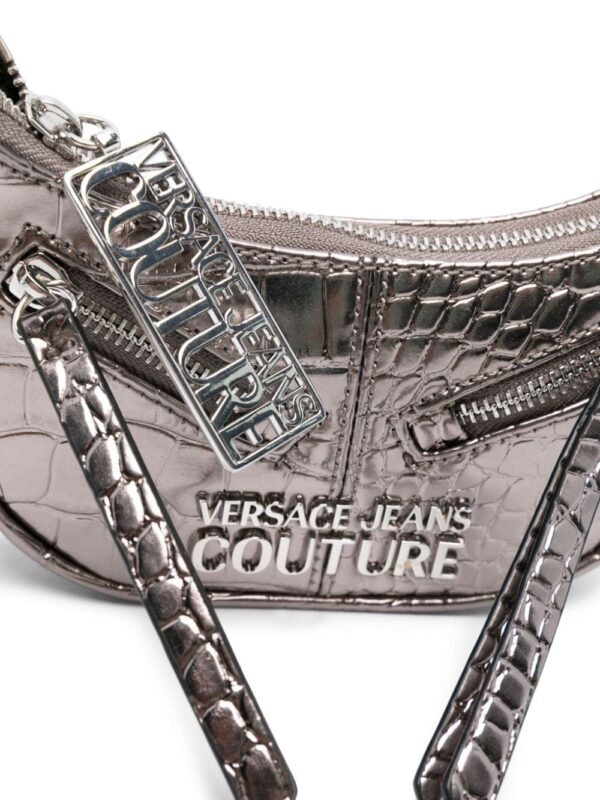 Versace Jeans Couture logo-plaque embossed-crocodile crossbody bag - Image 4