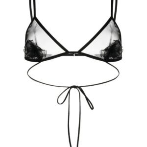 Nensi Dojaka  flower-appliqué triangle bra