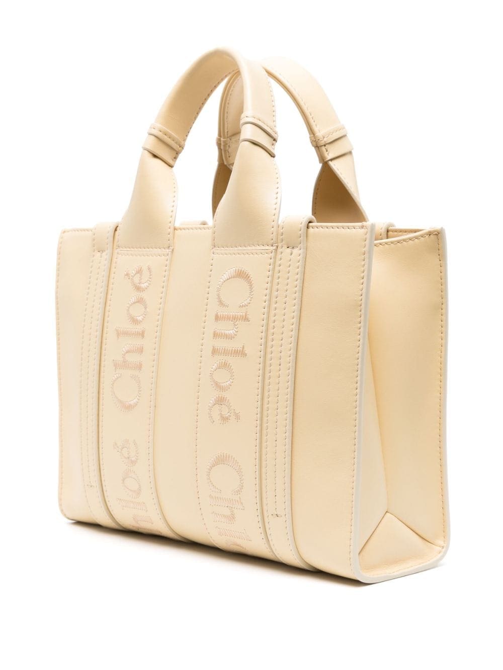 Chloé small Woody leather tote bag - Image 3