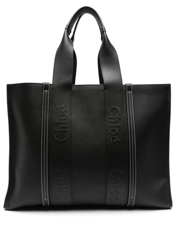 Chloé large Woody leather tote bag