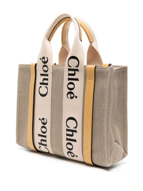Chloé small Woody panelled leather bag - Image 3