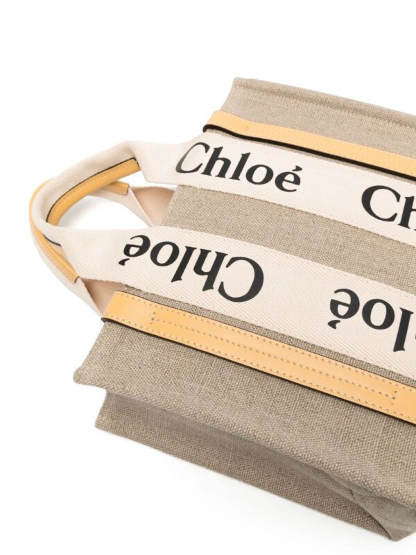 Chloé small Woody panelled leather bag - Image 4