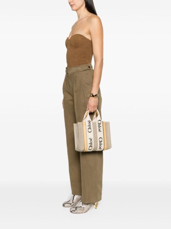 Chloé small Woody panelled leather bag - Image 2