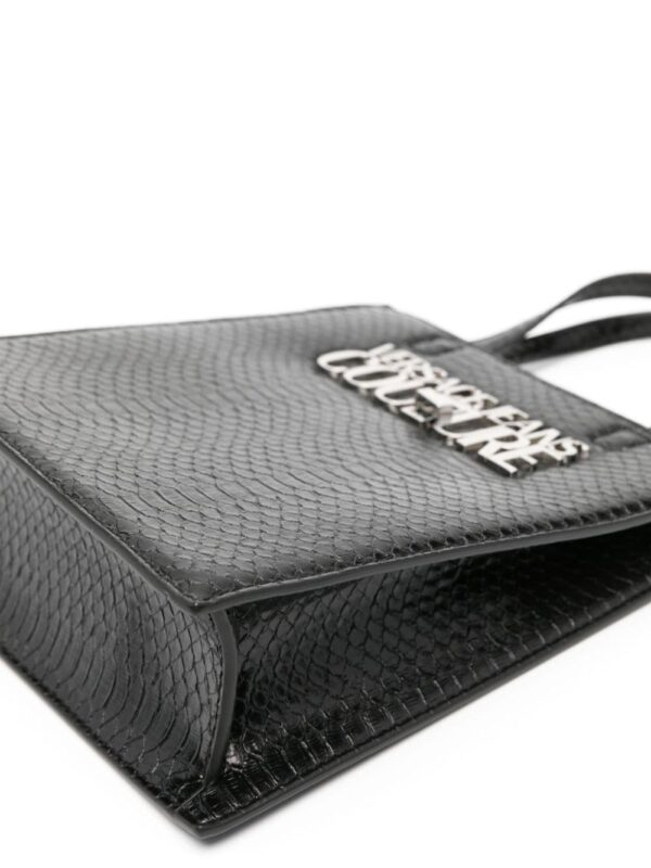 Versace Jeans Couture logo-lettering crocodile-embossed mini bag - Image 4