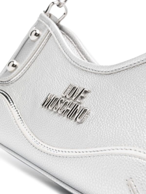 Love Moschino metallic logo-lettering shoulder bag - Image 4